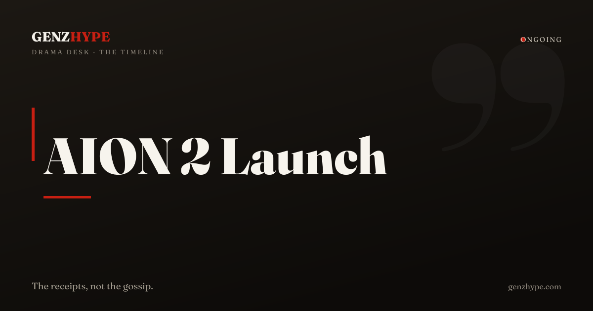 AION 2 Tops Steam Charts Amid Server Delays Before Global Launch, a GenZHype timeline