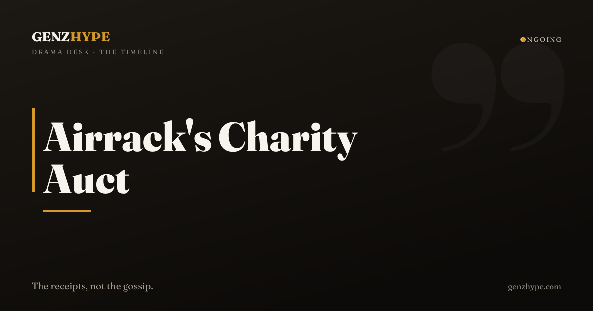Airrack's Charity Auction of Allegedly Stolen Creator Items