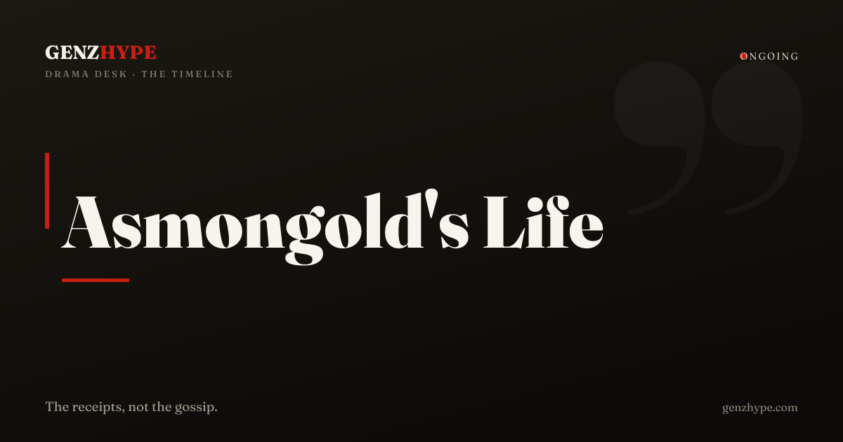 Asmongold's Personal Life, a GenZHype timeline