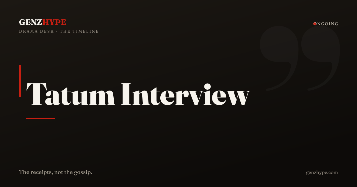 Brandon Tatum Interview Controversy