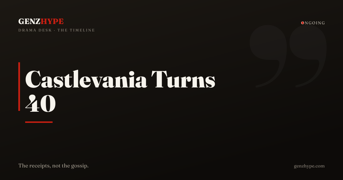 Castlevania 40th Anniversary Celebrations and Teased 3D Collection, a GenZHype timeline