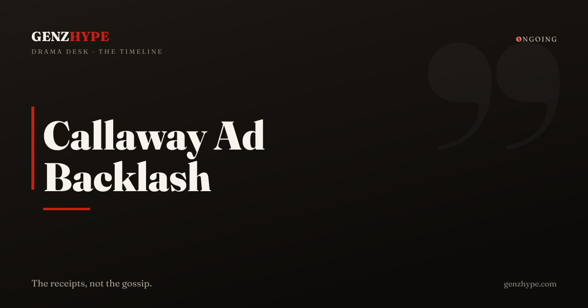 Good Good Golf And Callaway Ad Backlash Timeline