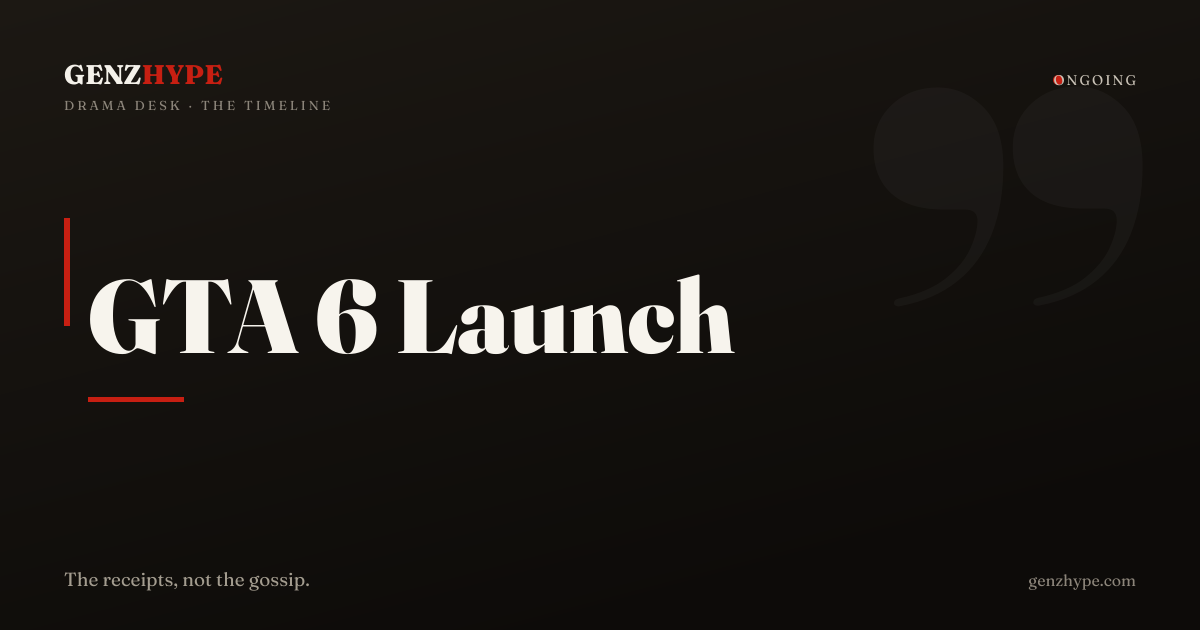 GTA 6 Preload Schedule and Launch Date Confirmed, a GenZHype timeline