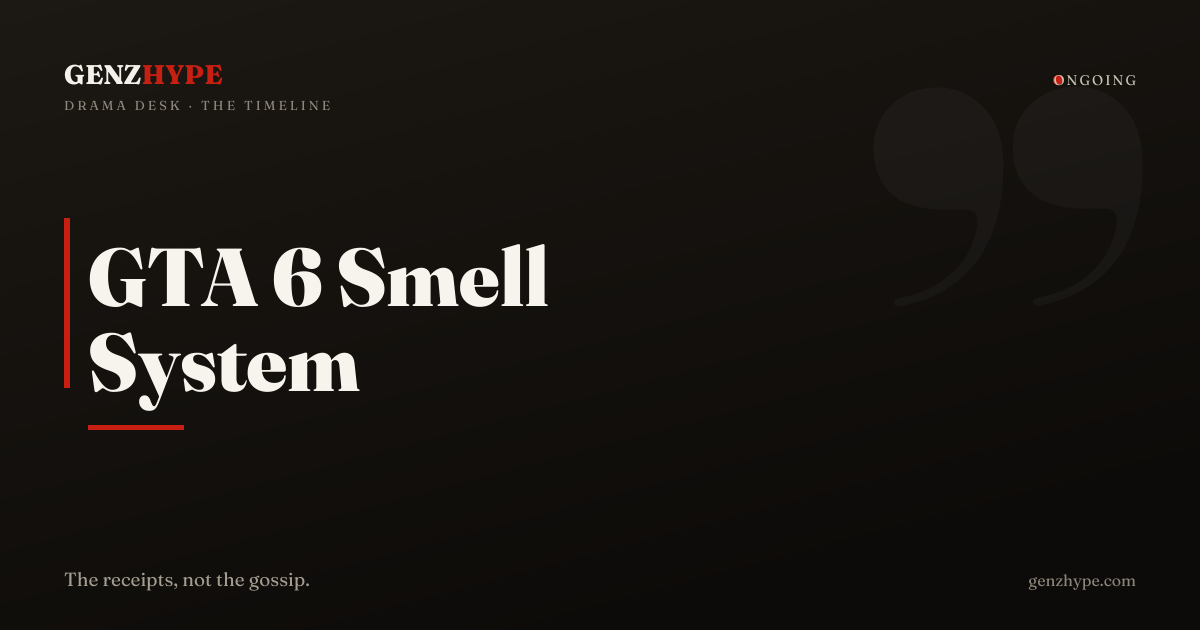 GTA 6 Smell Reaction System Revealed by Rockstar
