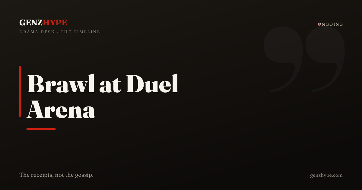 Gypsy Crusader Brawl at Duel Arena Sparks Chaos Incidents, a GenZHype timeline