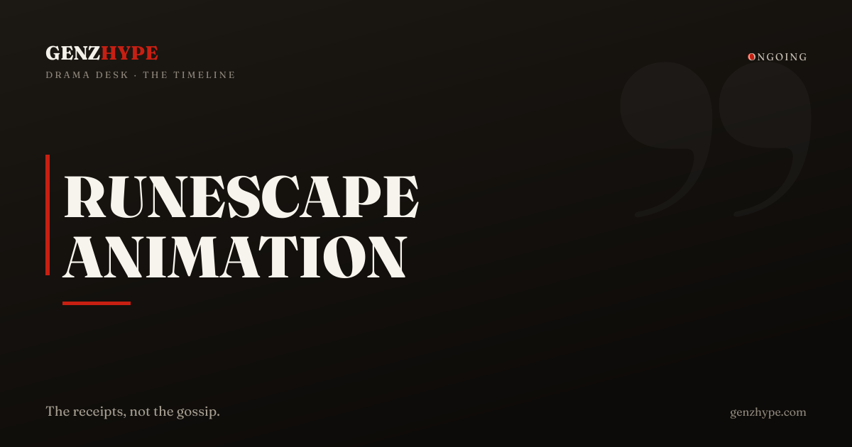Jagex Announces RuneScape Animation Series with MoistCr1TiKaL, a GenZHype timeline