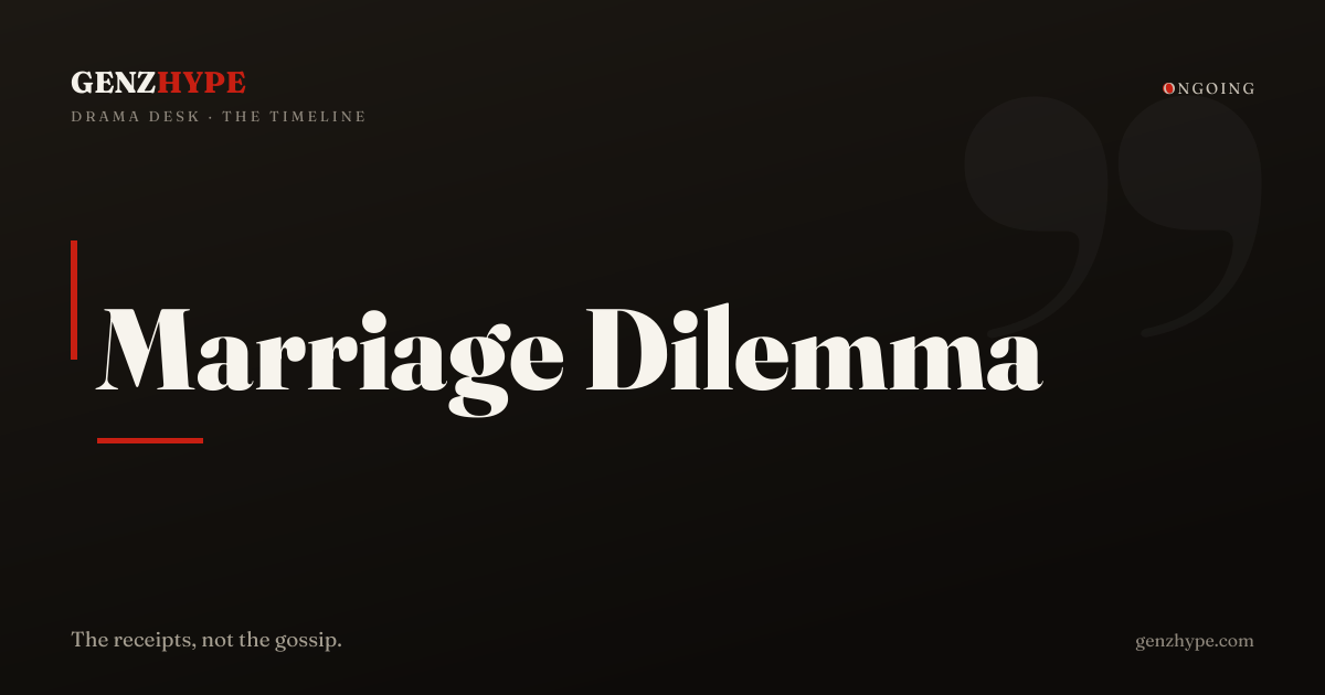 Marriage Dilemma, a GenZHype timeline