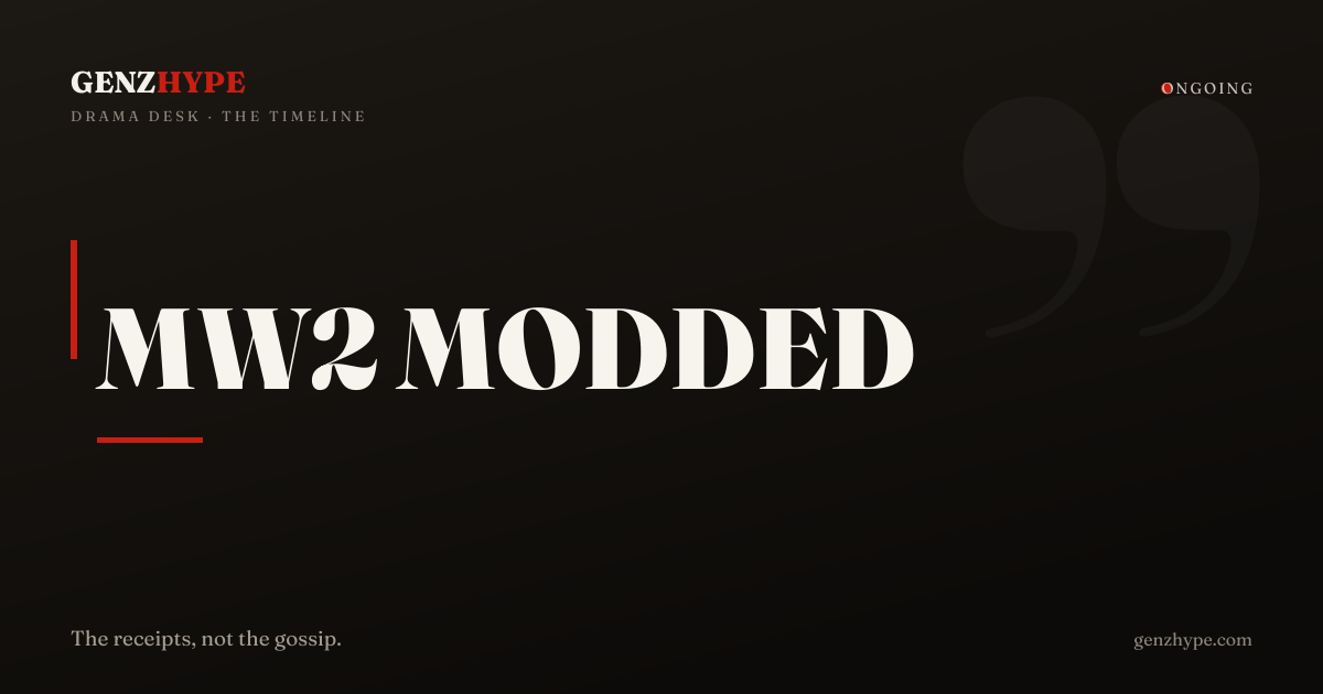 Minecraft and Skate 2 Mods Go Viral in Modern Warfare 2, a GenZHype timeline