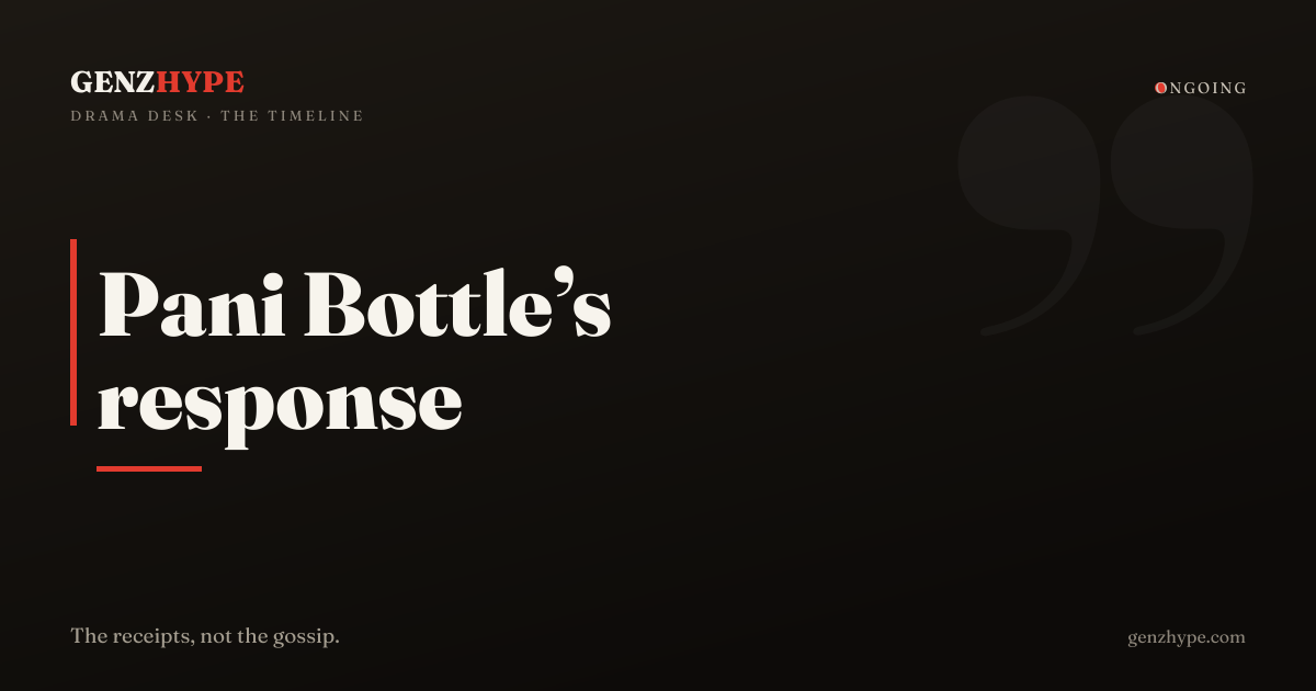 Pani Bottle’s response to abusive‑DM controversy