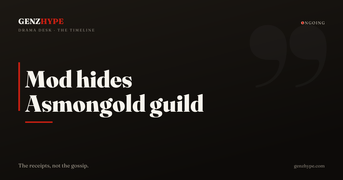 Player creates mod to hide Asmongold's WoW Forever guild, a GenZHype timeline