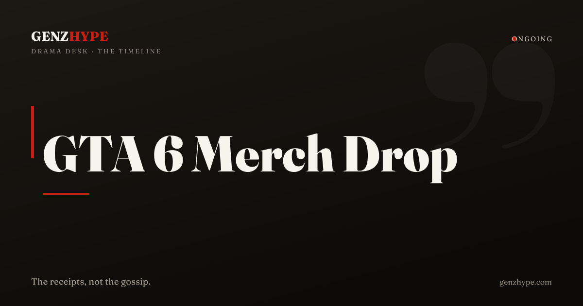 Rockstar Games Opens Official GTA 6 Merch Store, a GenZHype timeline
