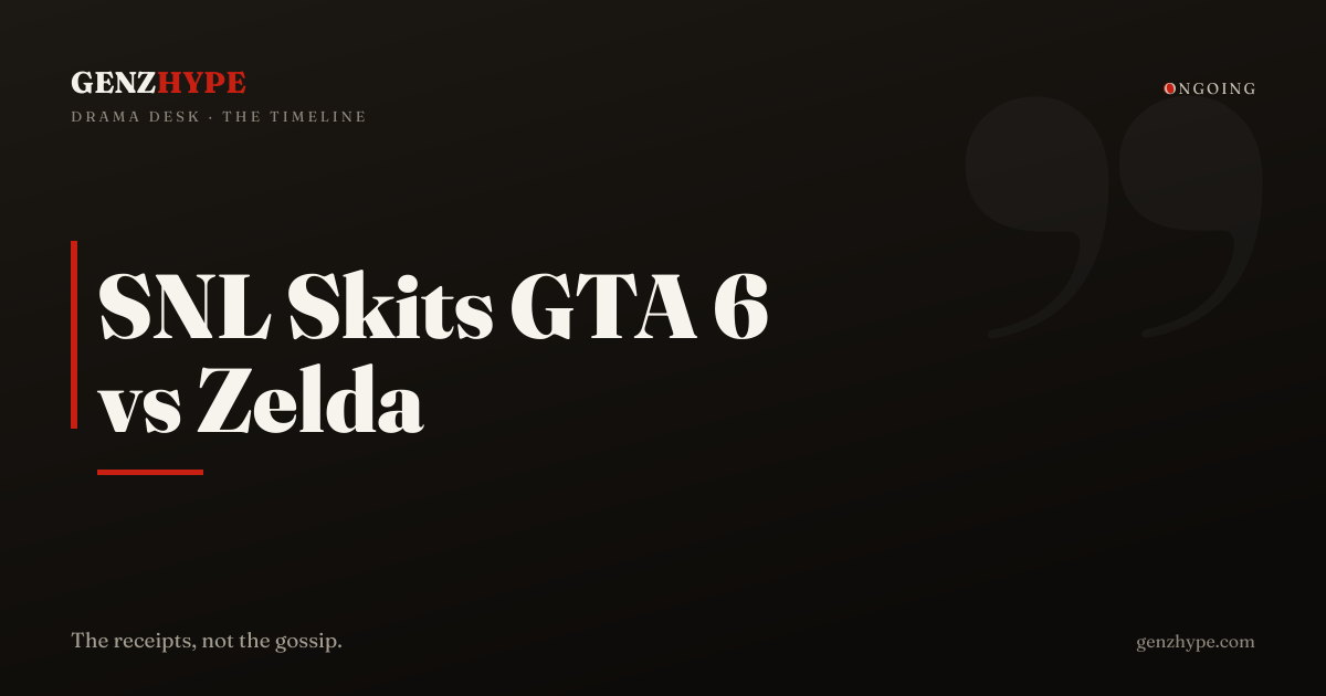 SNL Features GTA 6 and Zelda Characters in Weekend Update, a GenZHype timeline