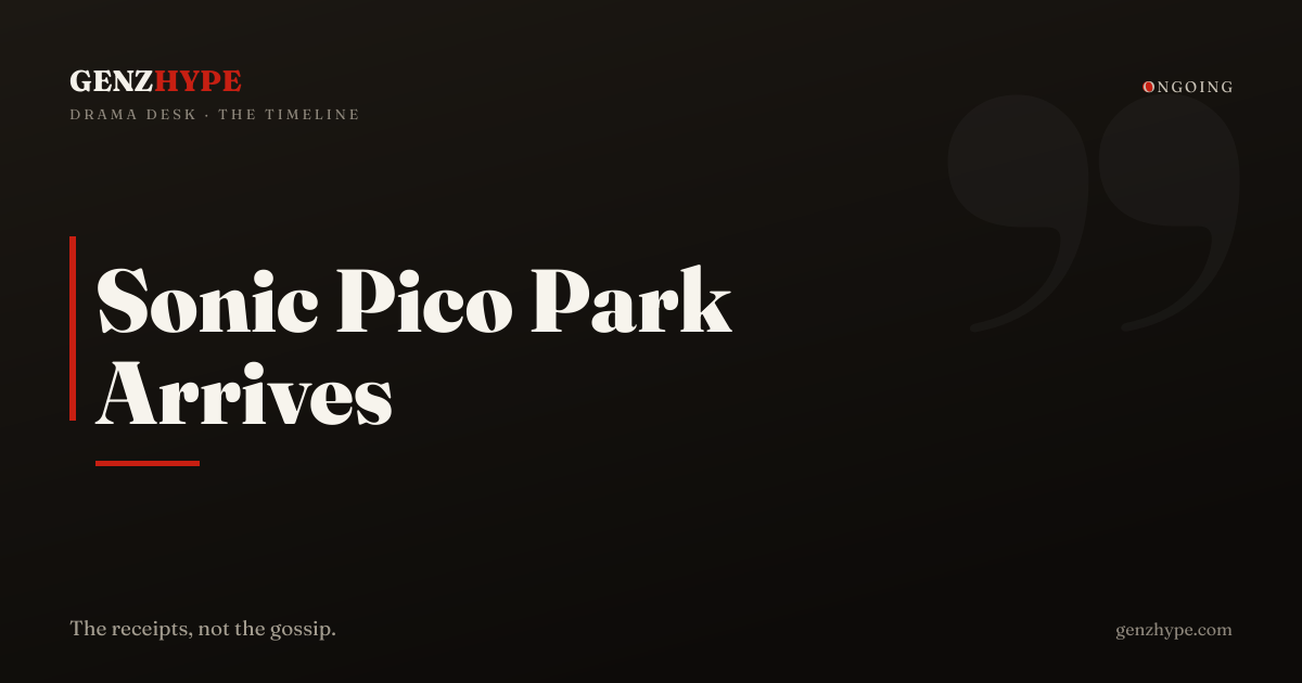 Sonic Pico Park Release and Rollout Timeline, a GenZHype timeline
