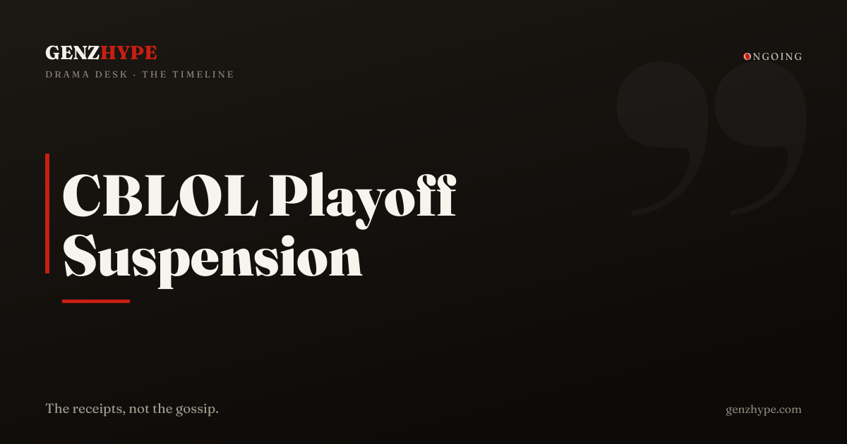 Tatu Suspended From CBLOL Playoffs After Stepz Clash, a GenZHype timeline