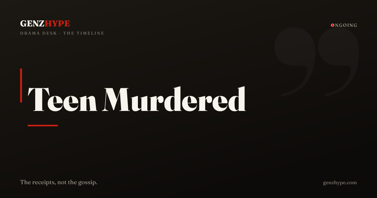 Teen Streamer Murdered