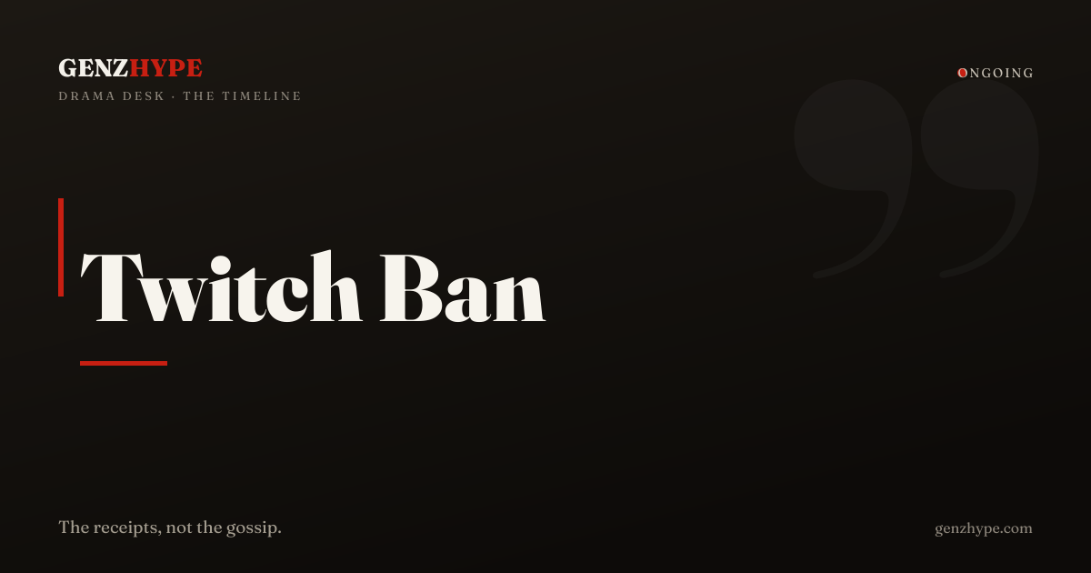Twitch Streamer Ban