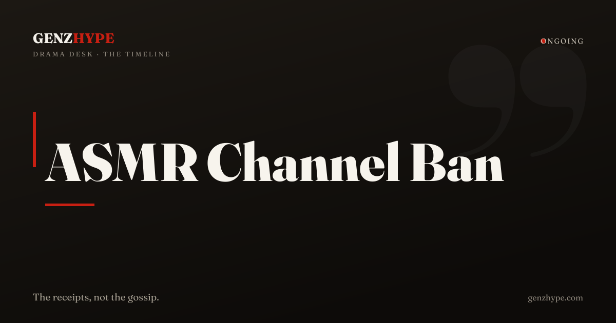 YouTube ASMR Channel Ban