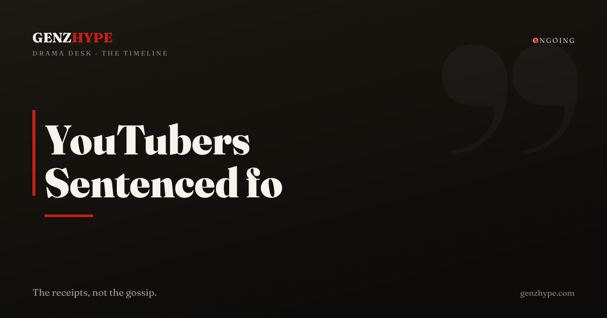 YouTubers Sentenced for Stabbing and Murder Cases