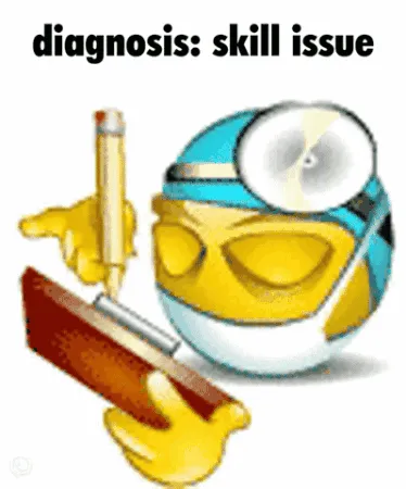 skill issue meme, example 1
