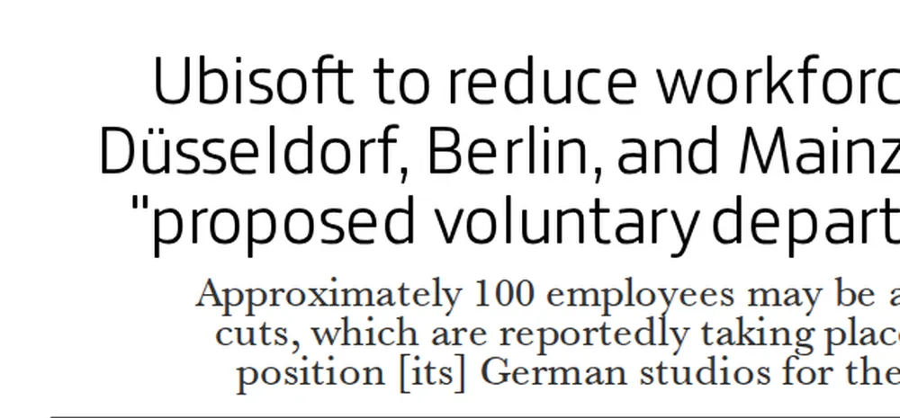 Screenshot of gamesindustry.biz: Ubisoft zone managing director explains rationale for cuts