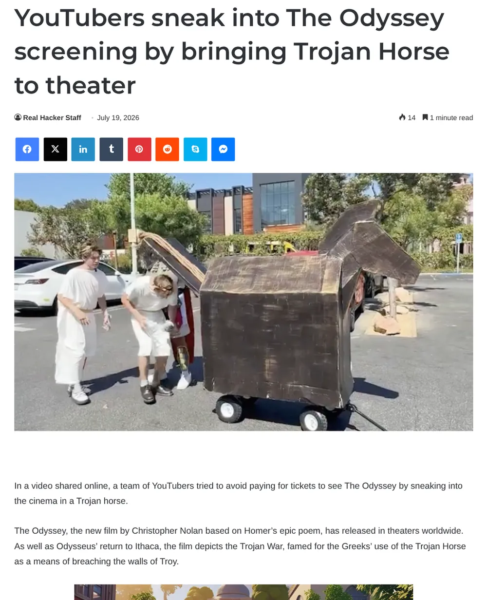 Screenshot of realhacker.news: FullSquad's Trojan Horse Stunt Fails
