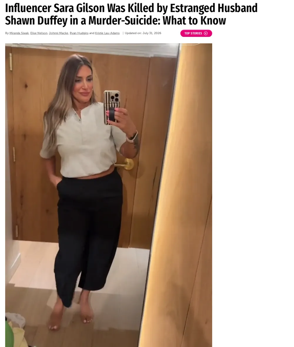 Screenshot of usmagazine.com: 911 Call Reporting Shooting