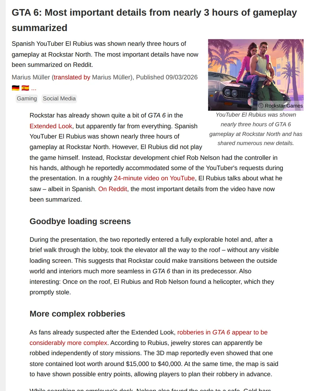 Screenshot of notebookcheck.net: Notebookcenter Details Seamless Elevators and Complex Robberies