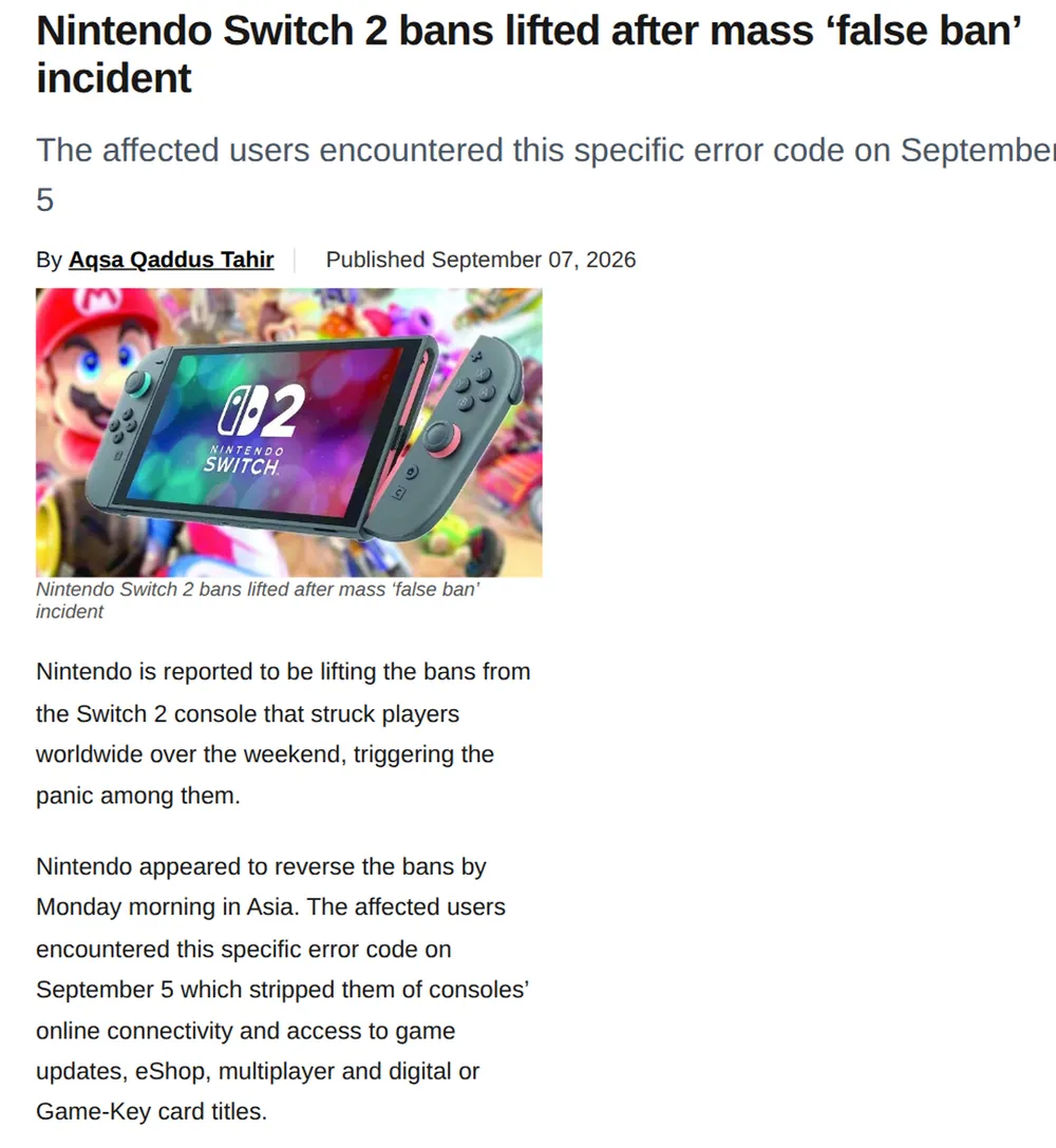 Screenshot of thenews.com.pk: Nintendo Stock Experiences Modest Dip