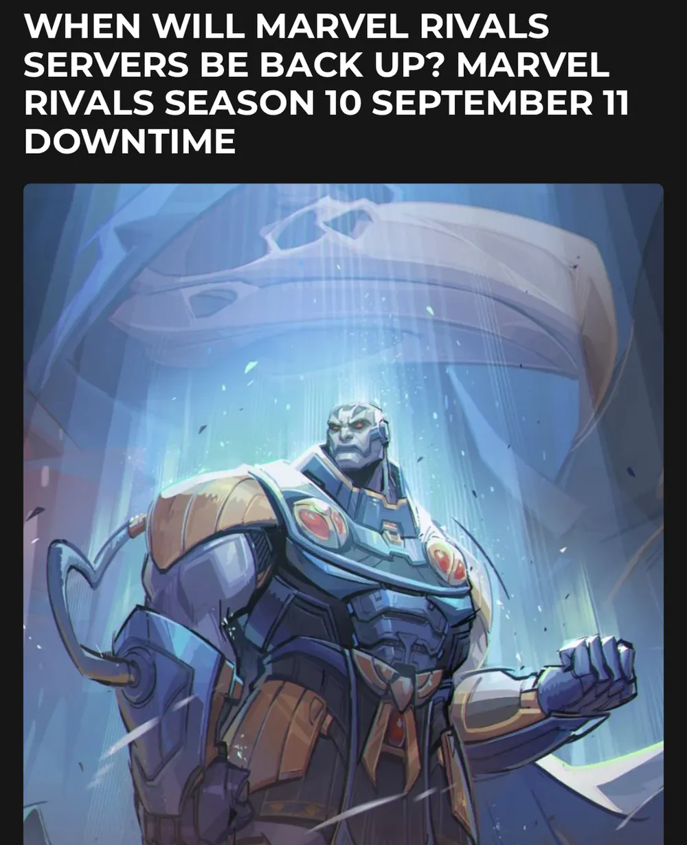 Screenshot of insider-gaming.com: NetEase Confirms Server Downtime for Season 10 Launch