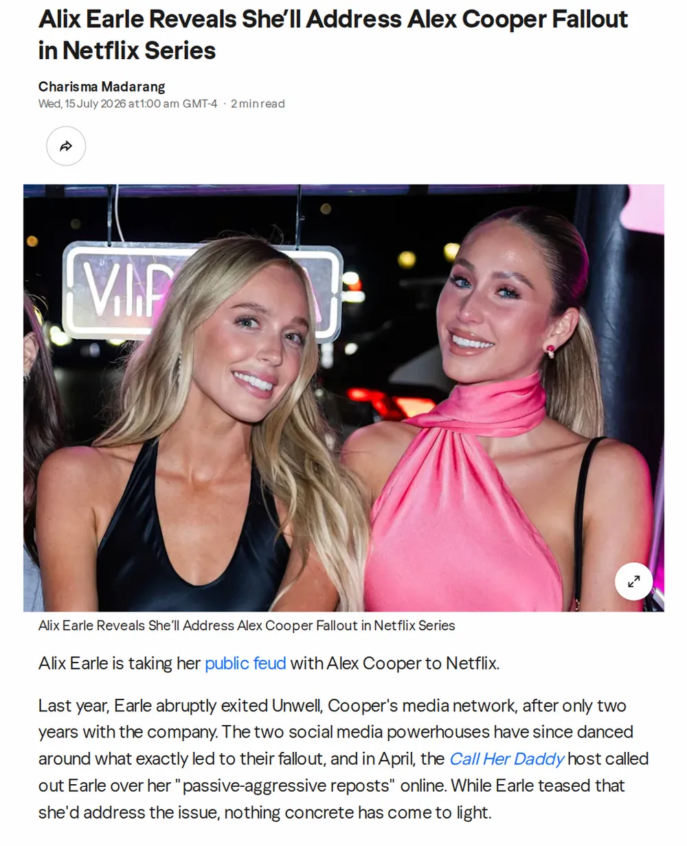 Screenshot of uk.news.yahoo.com: Scheduled premiere of 'Earle Meets World'