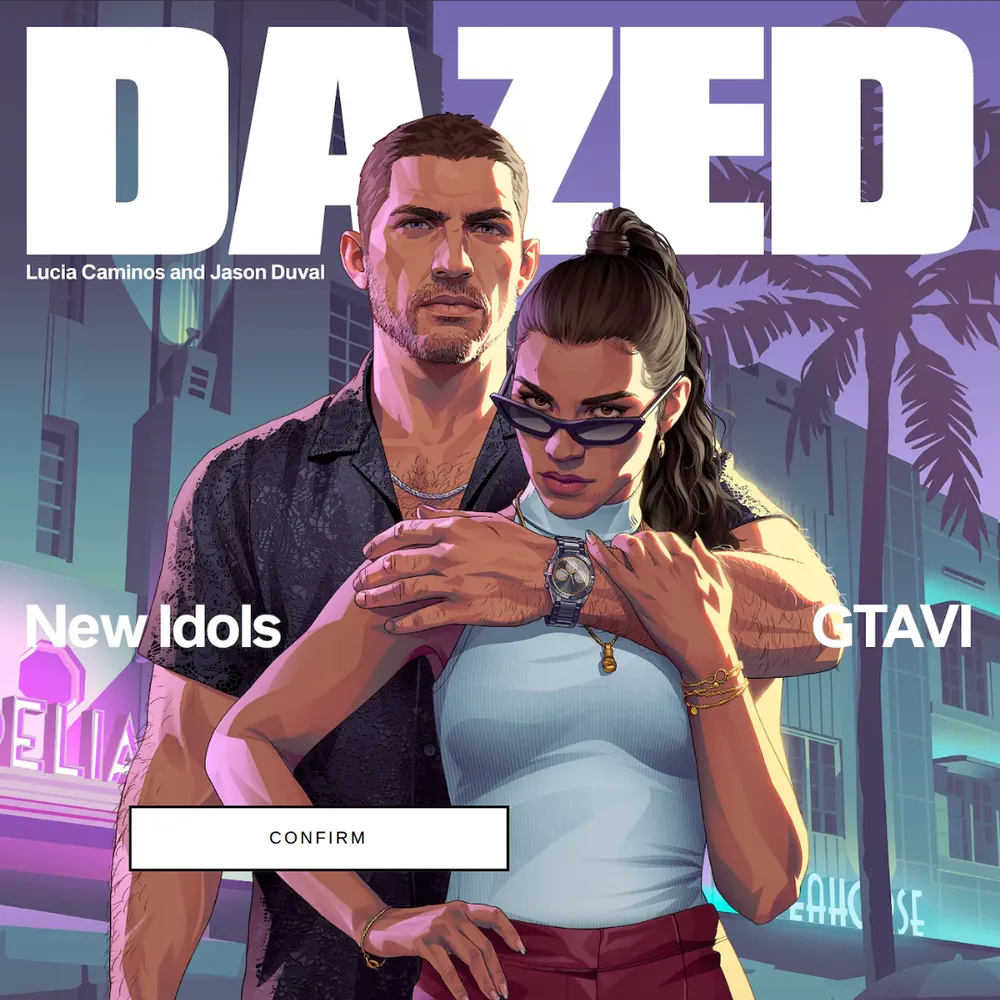Screenshot of dazeddigital.com: Dazed published online preview of its GTA VI exclusive feature