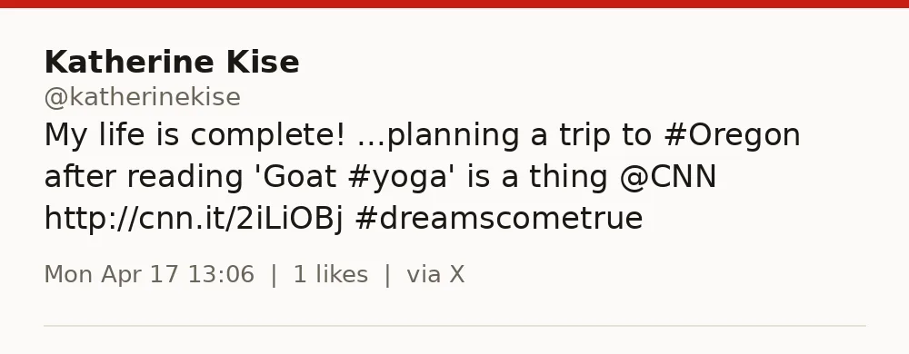 Original post using goat